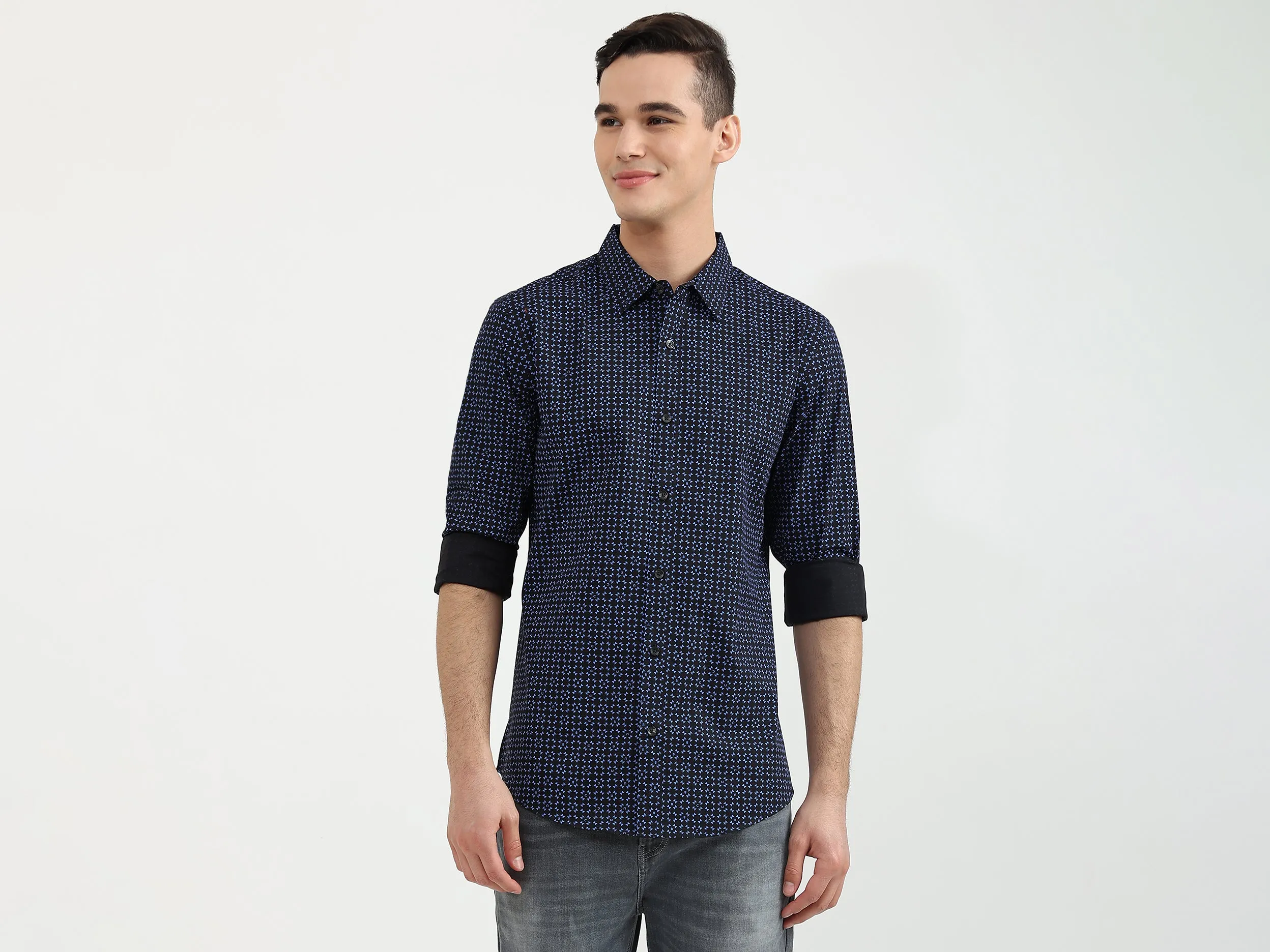 Mens Slim Fit Printed Shirt