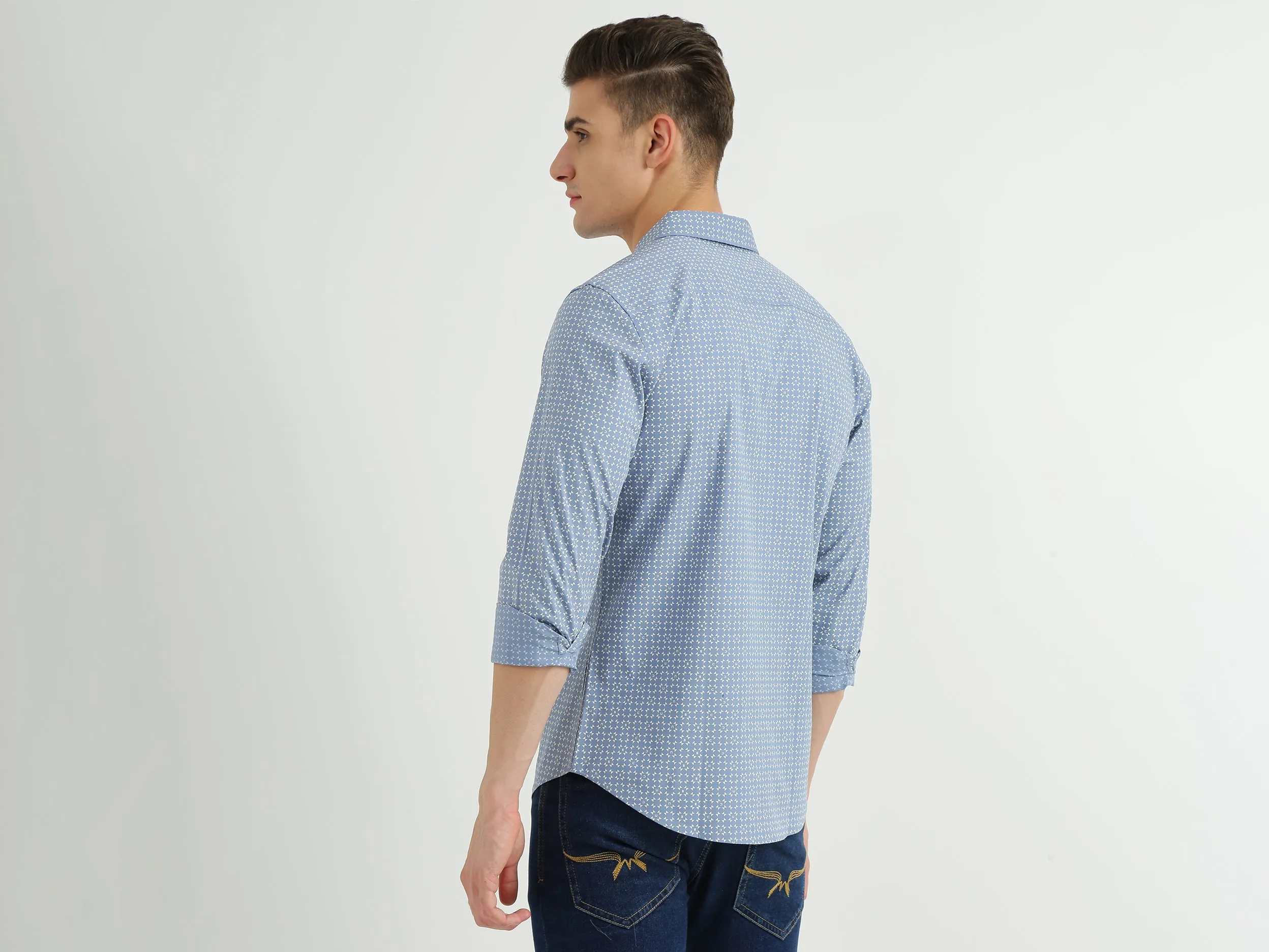 Mens Slim Fit Printed Shirt