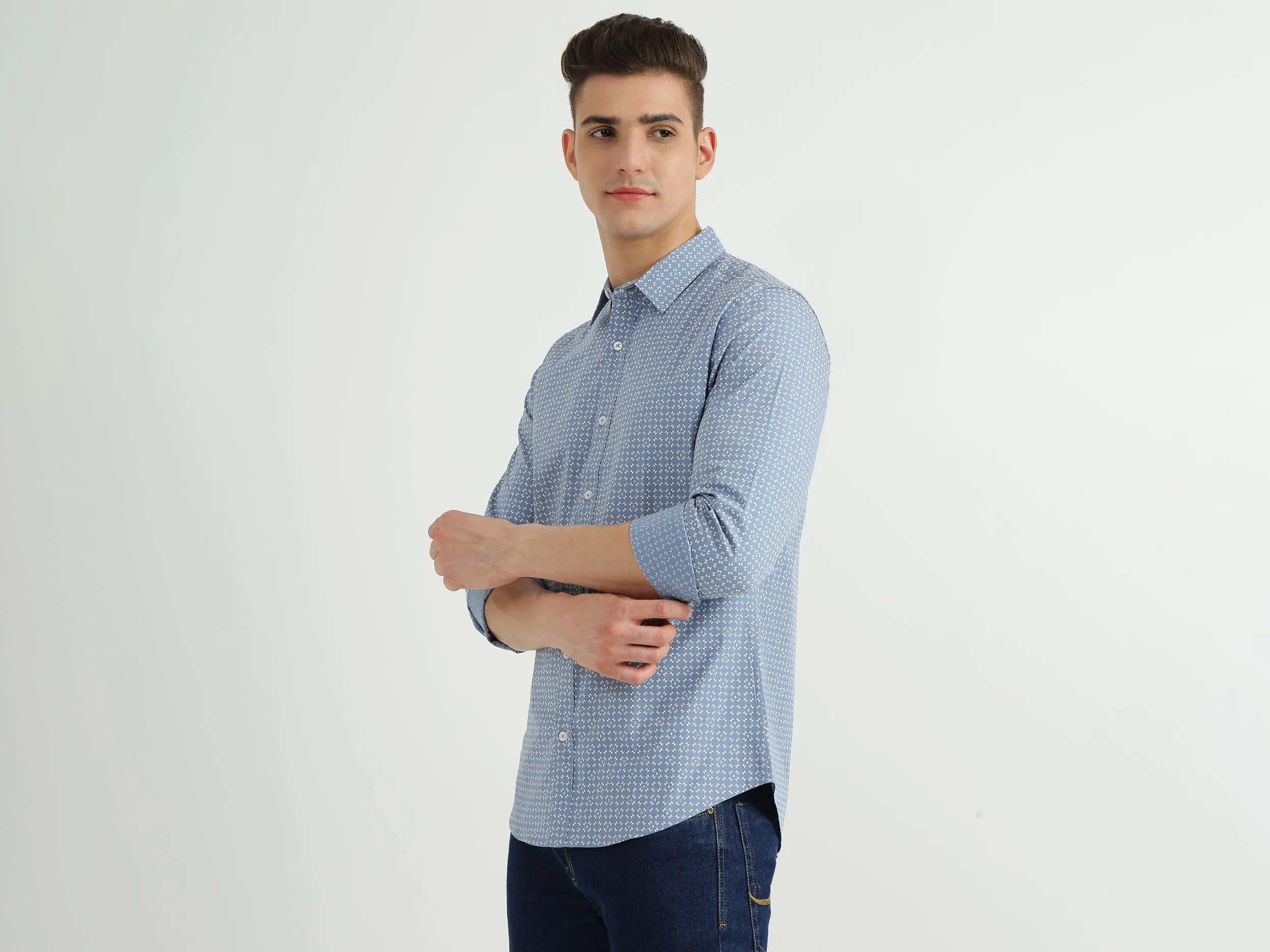 Mens Slim Fit Printed Shirt