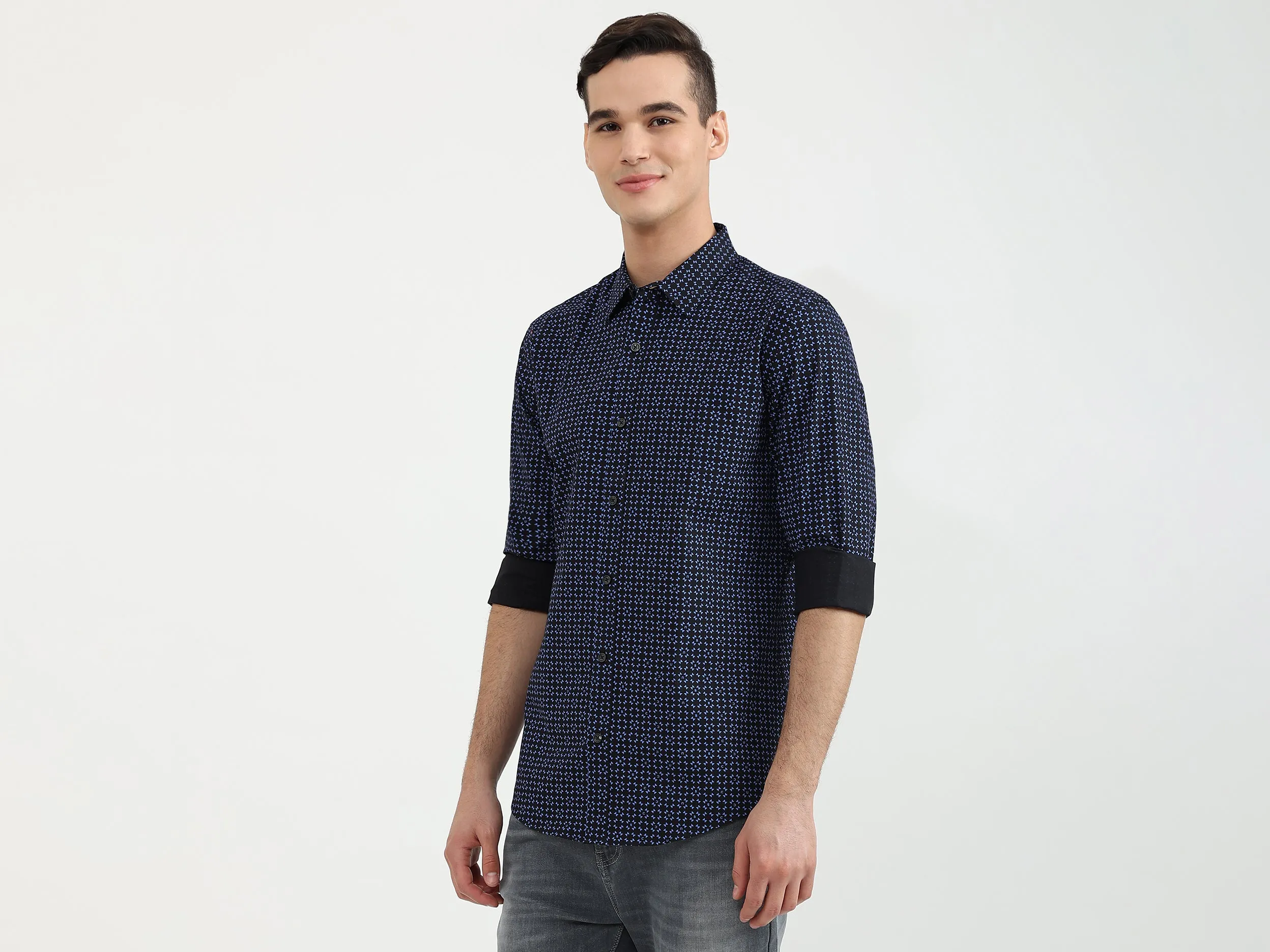 Mens Slim Fit Printed Shirt