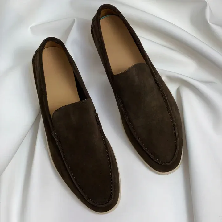 Men's Soft Suede Slip-On Loafers – Lightweight Casual Dress Shoes with Cushioned Insole for Everyday Comfort and Smart Outfits
