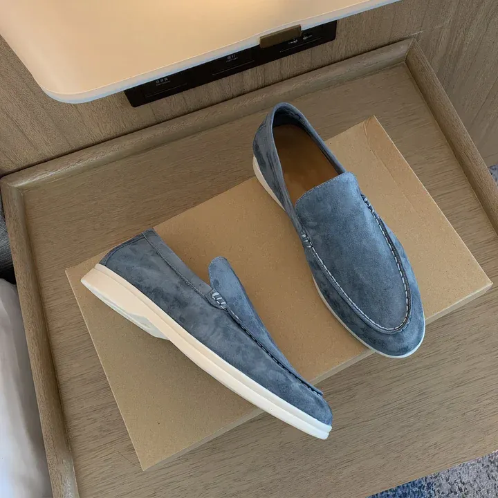 Men's Soft Suede Slip-On Loafers – Lightweight Casual Dress Shoes with Cushioned Insole for Everyday Comfort and Smart Outfits