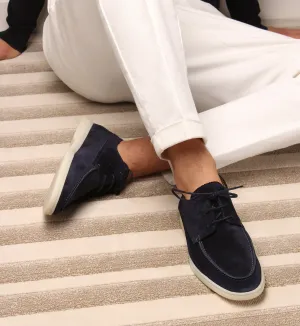 Men’s Suede Lace-Up Moc Toe Shoes – Lightweight Smart-Casual Loafers for Work, Travel & Everyday Sophistication