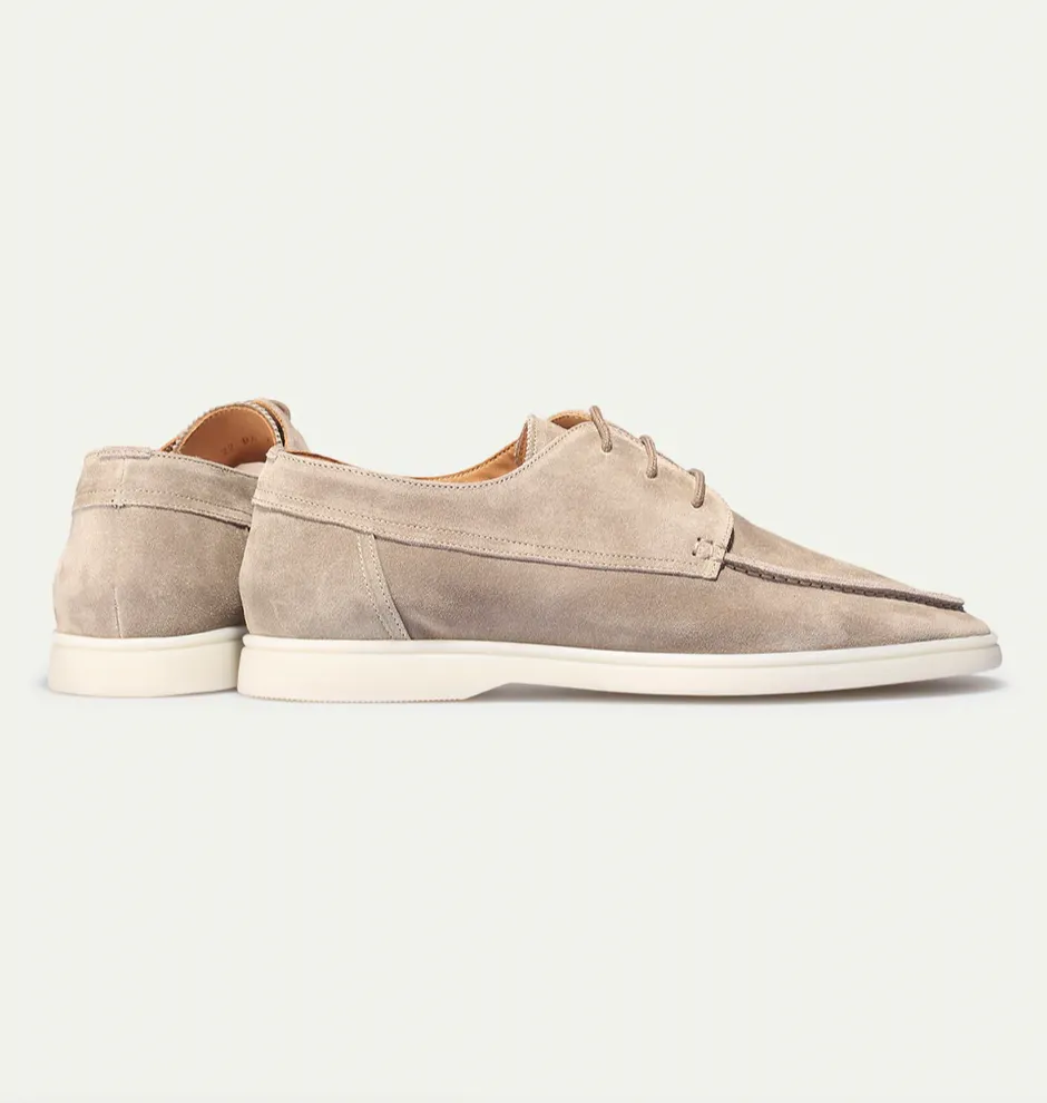Men’s Suede Lace-Up Moc Toe Shoes – Lightweight Smart-Casual Loafers for Work, Travel & Everyday Sophistication