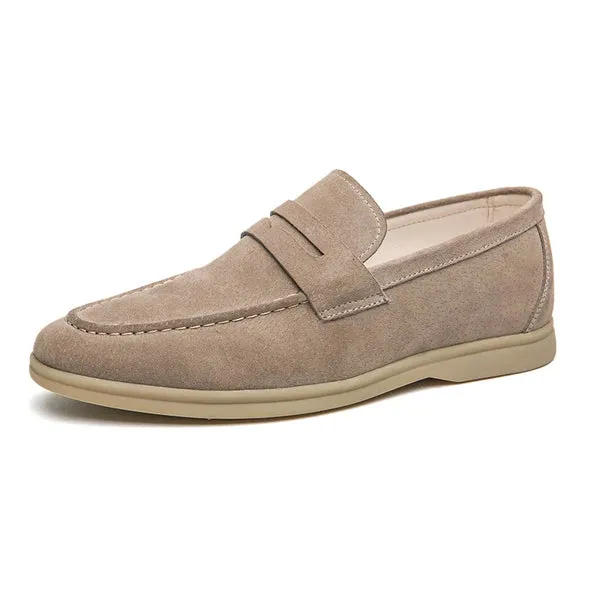 Men's Suede Penny Loafers with Lightweight Sole – Timeless Style for Effortless Days