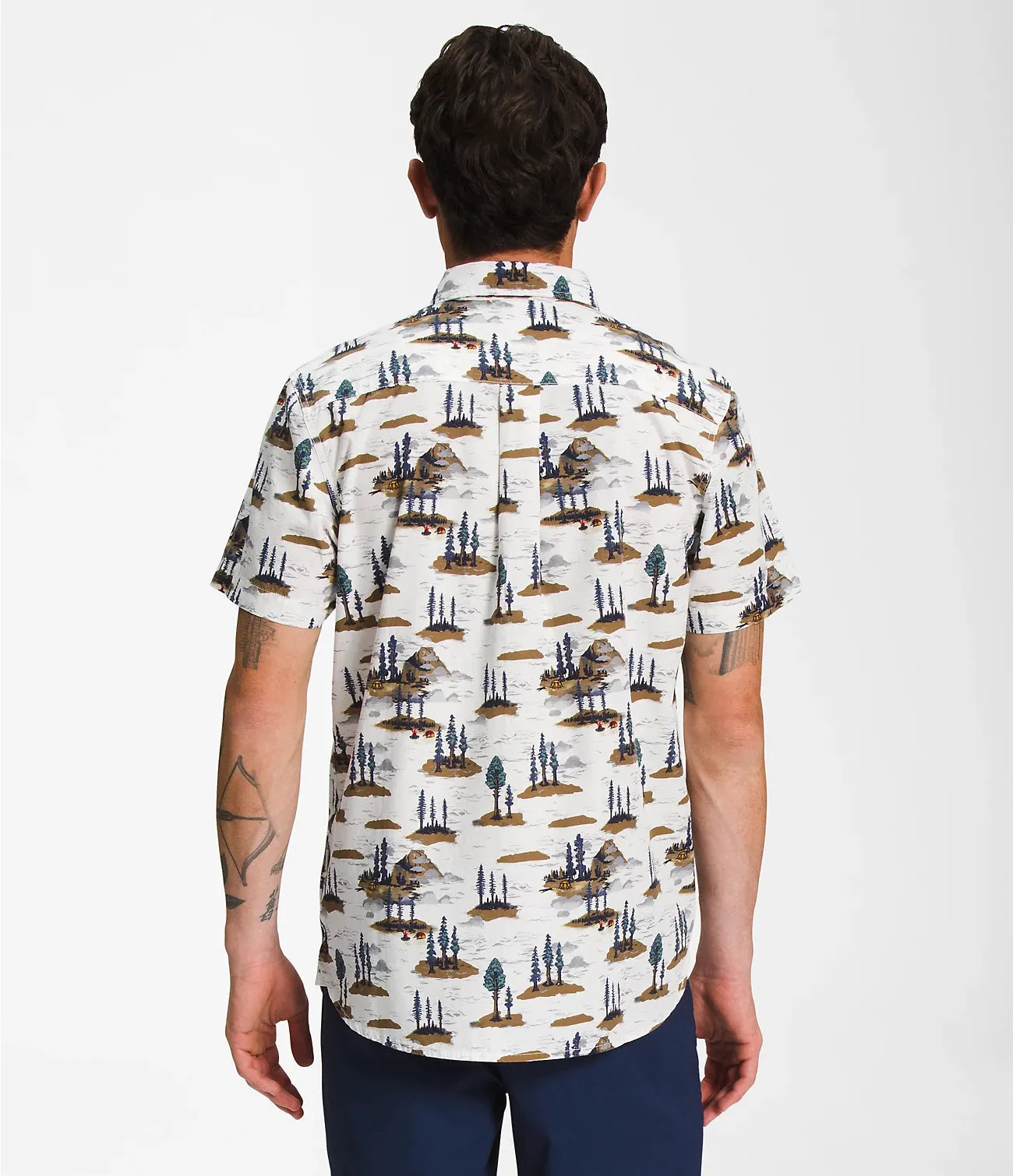 Men's The North Face | Short-Sleeve Baytrail Pattern | Gardenia White Camping