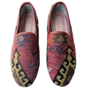 Men's Turkish Kilim Loafers | Browns & Oranges with Gold