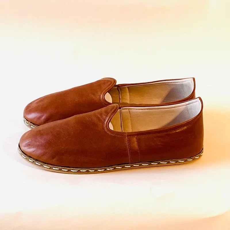 Men's Turkish Yemeni Loafers (Dark Brown)