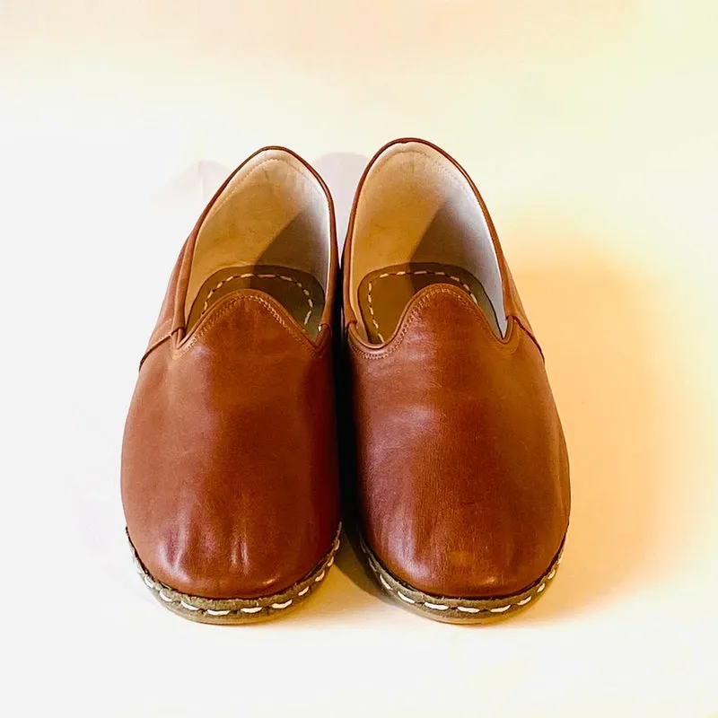 Men's Turkish Yemeni Loafers (Dark Brown)