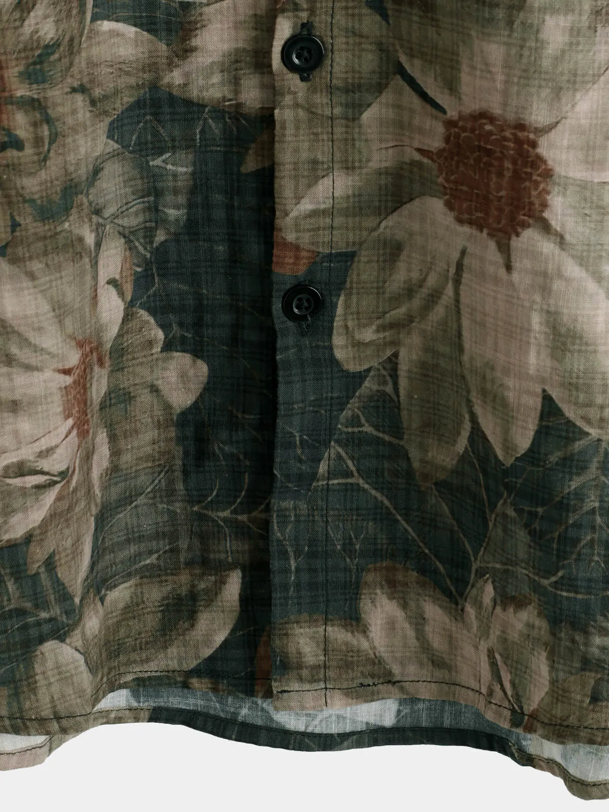 Men's Vintage Floral Casual Holiday Short Sleeve Shirt