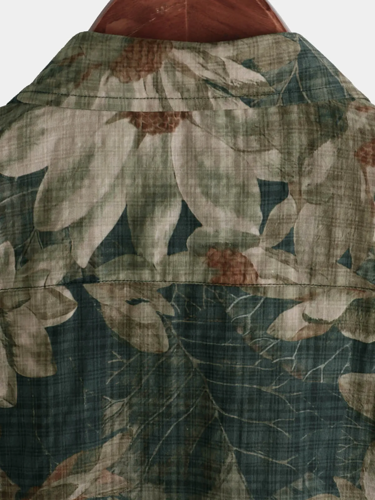 Men's Vintage Floral Casual Holiday Short Sleeve Shirt