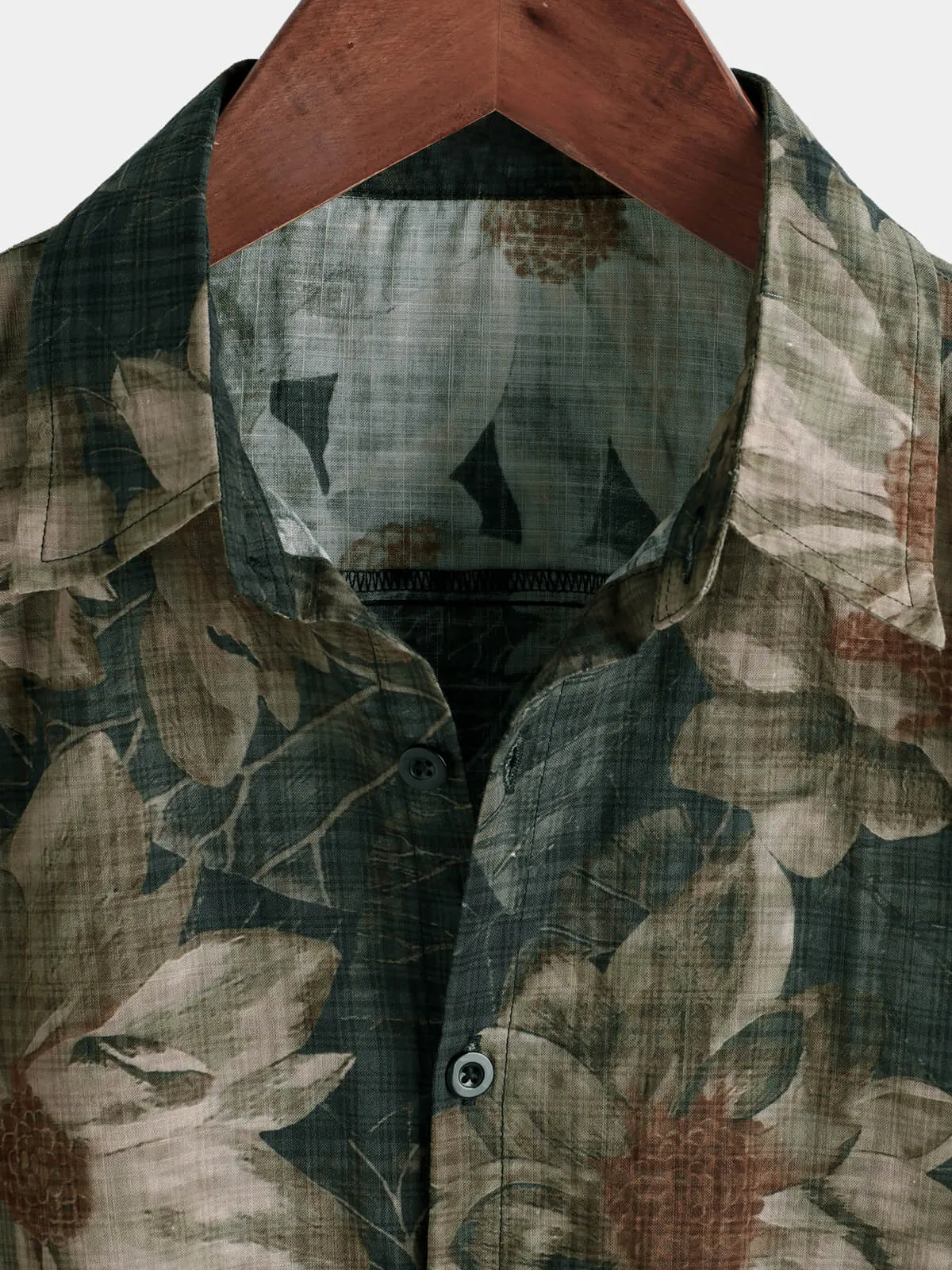 Men's Vintage Floral Casual Holiday Short Sleeve Shirt