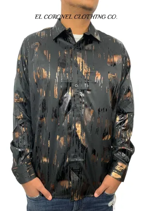 Moderno Men's Dress Shirt Casual Long Sleeve Button Down Shirt