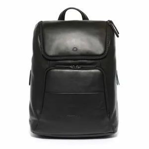Momodesign Zaino Business Logo due tasche in pelle nera