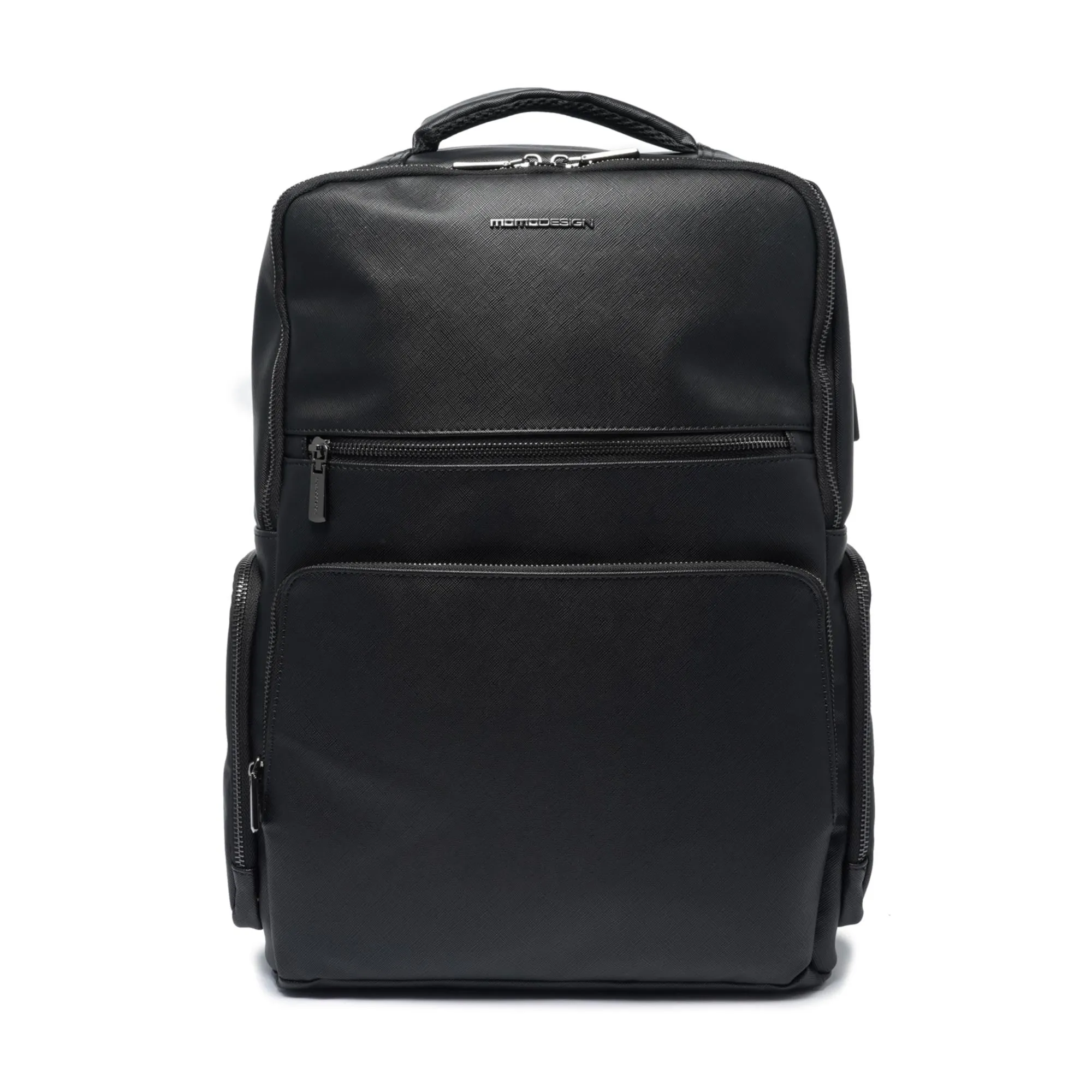 Momodesign Zaino Business Unico grande in saffiano nero