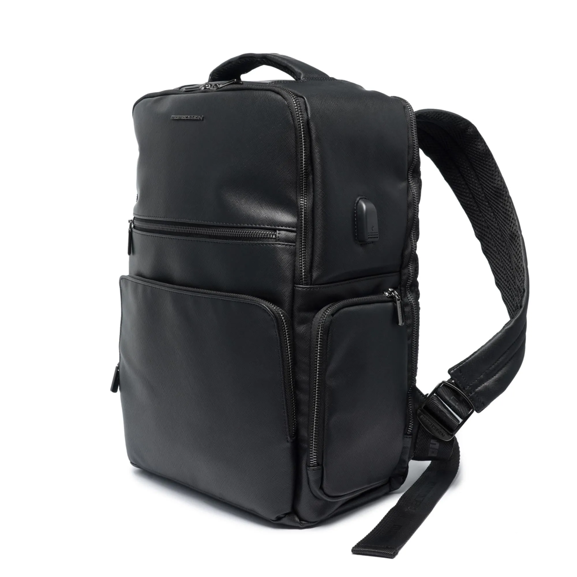 Momodesign Zaino Business Unico grande in saffiano nero