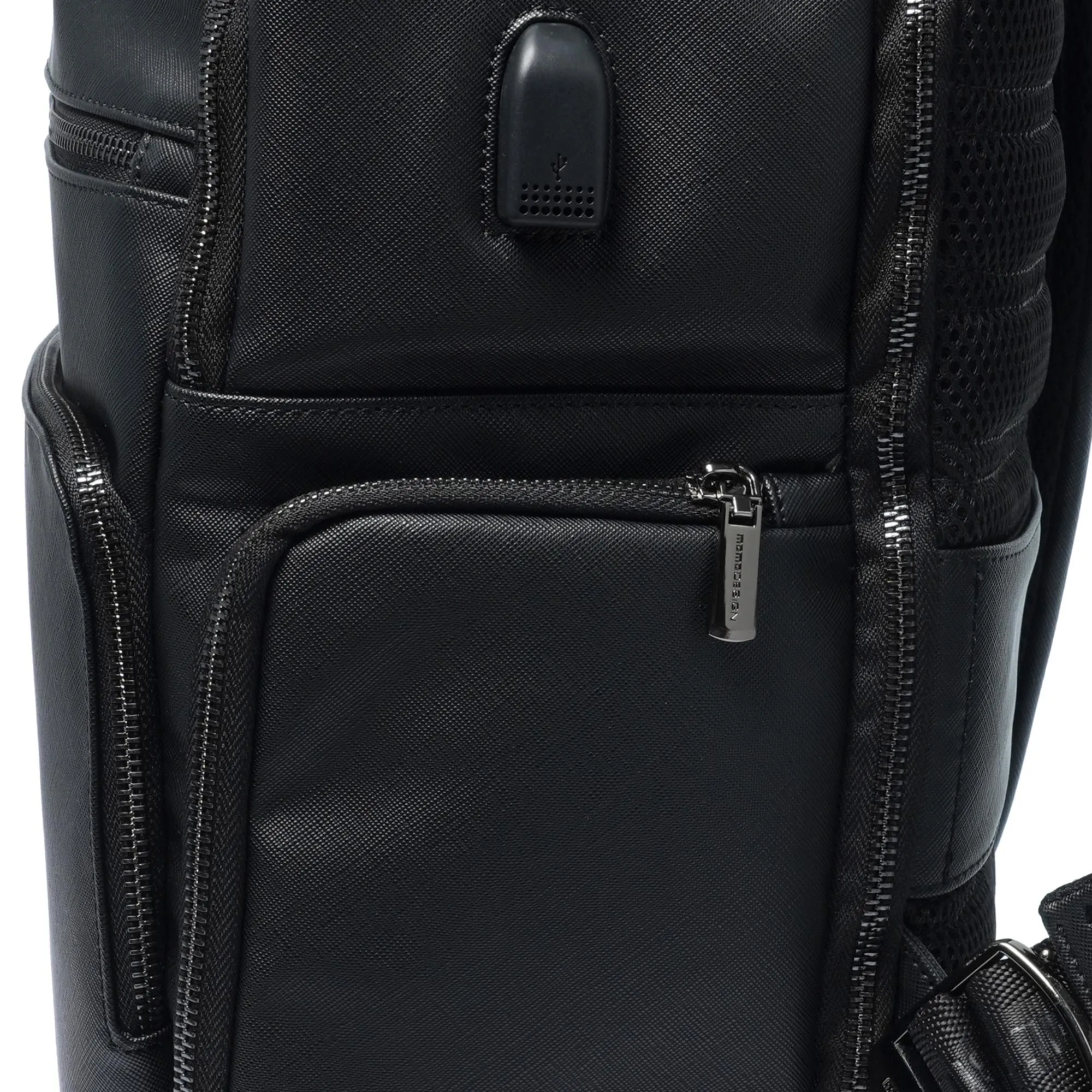 Momodesign Zaino Business Unico grande in saffiano nero