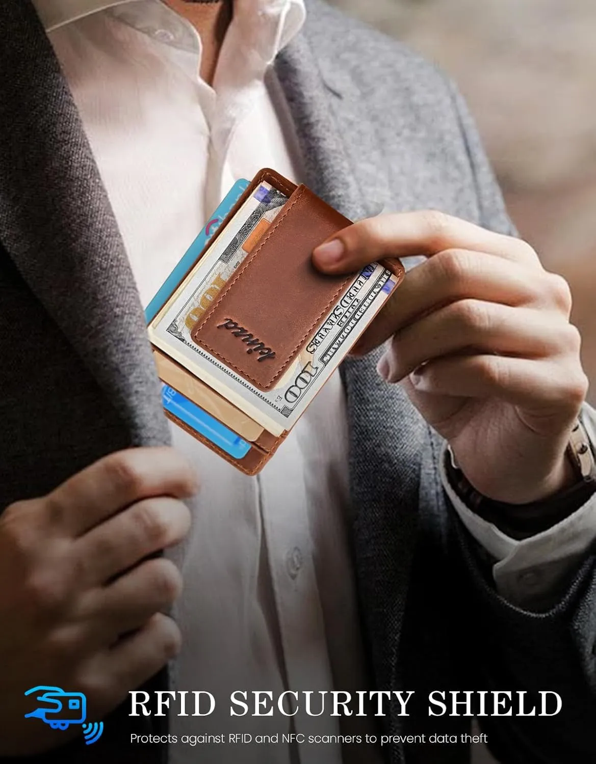 Money Clip, RFID Blocking Strong Magnet Wallet