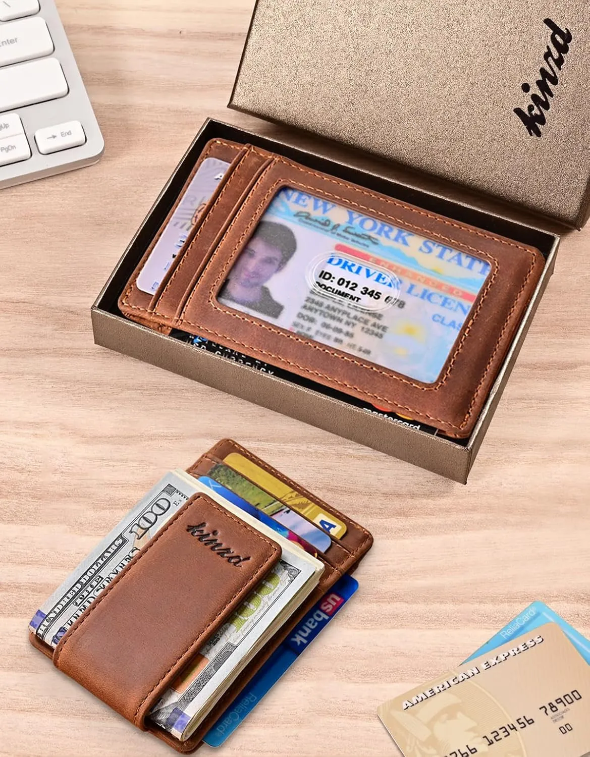 Money Clip, RFID Blocking Strong Magnet Wallet