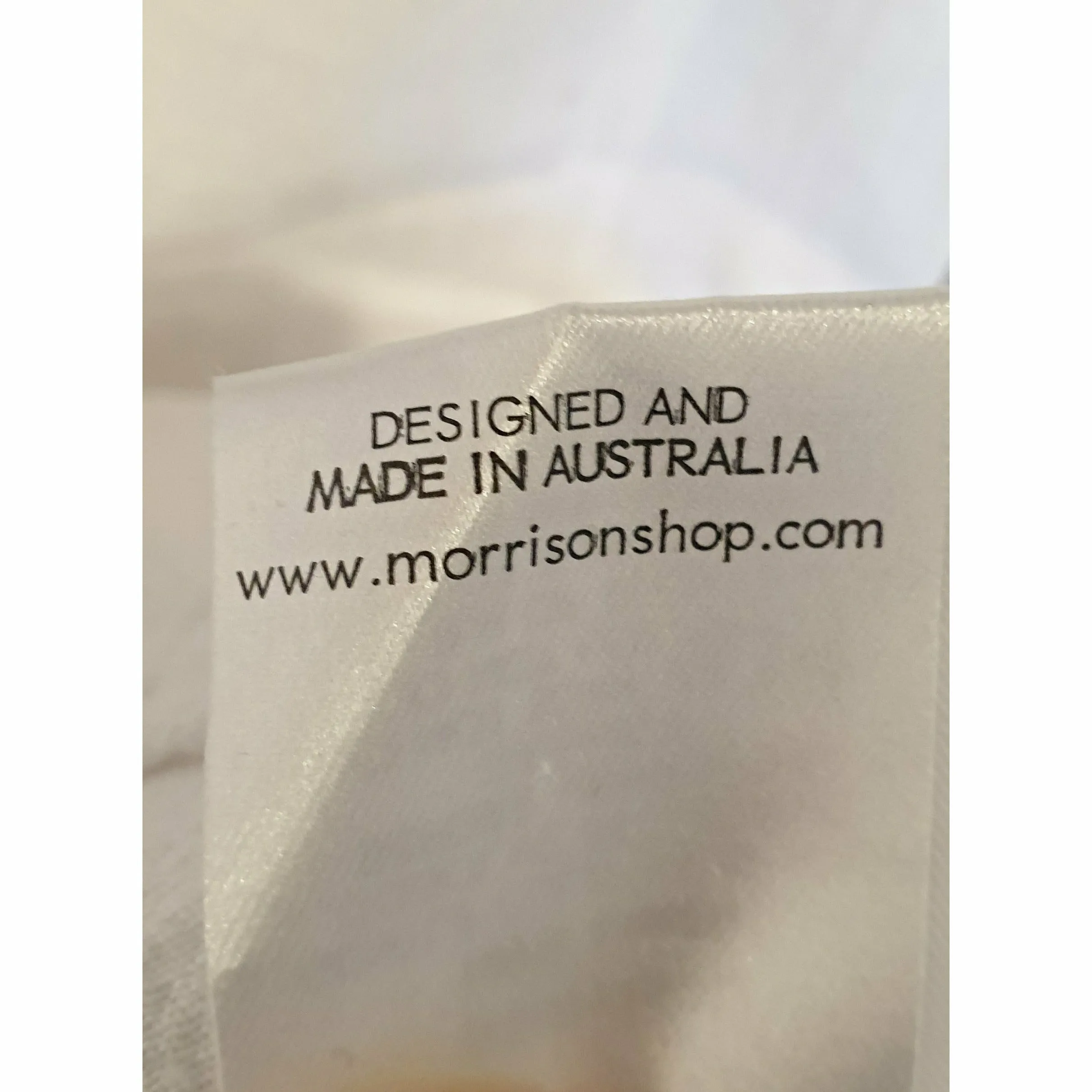 Morrison white linen playsuit with pockets and waist tie size 2 (best fits 12)