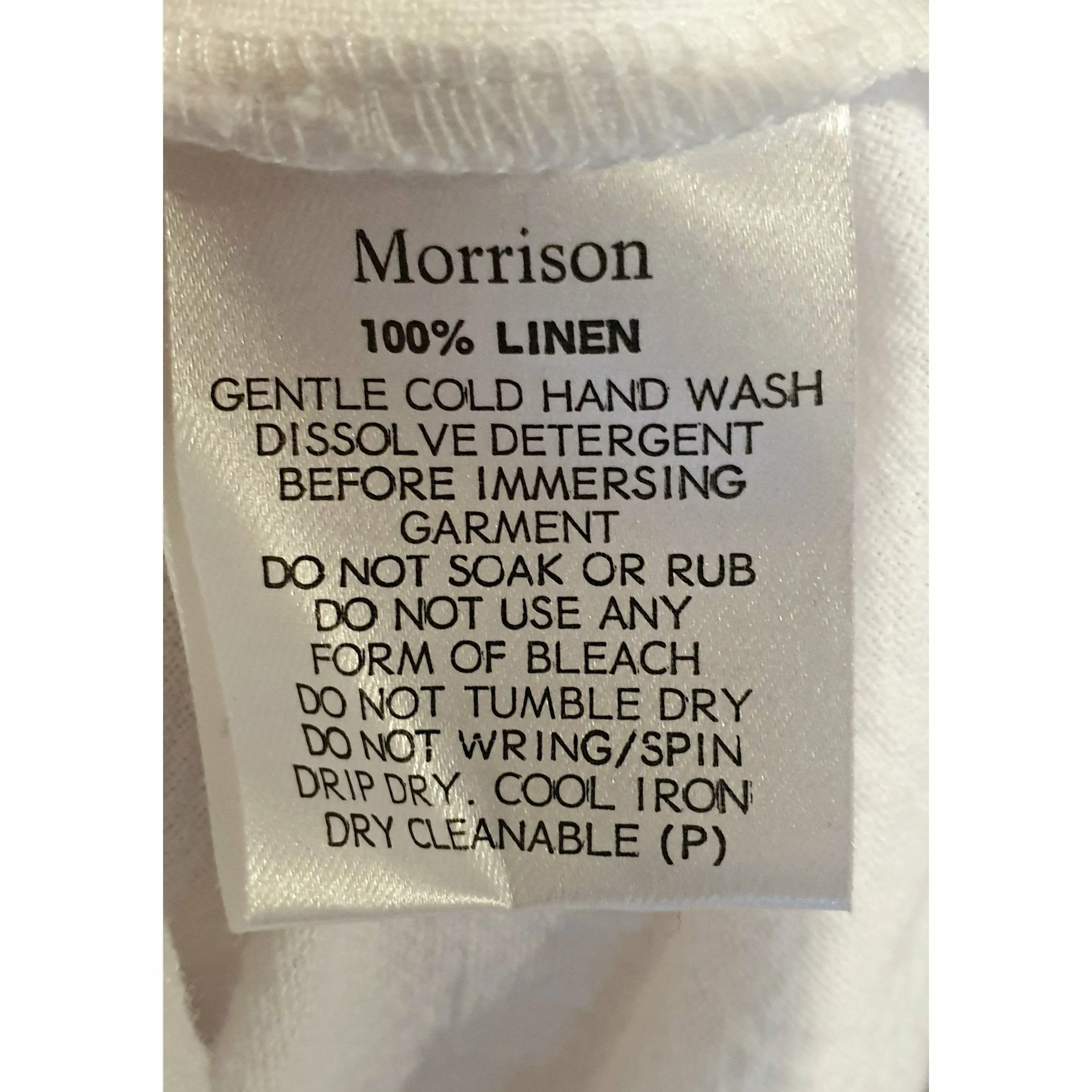 Morrison white linen playsuit with pockets and waist tie size 2 (best fits 12)