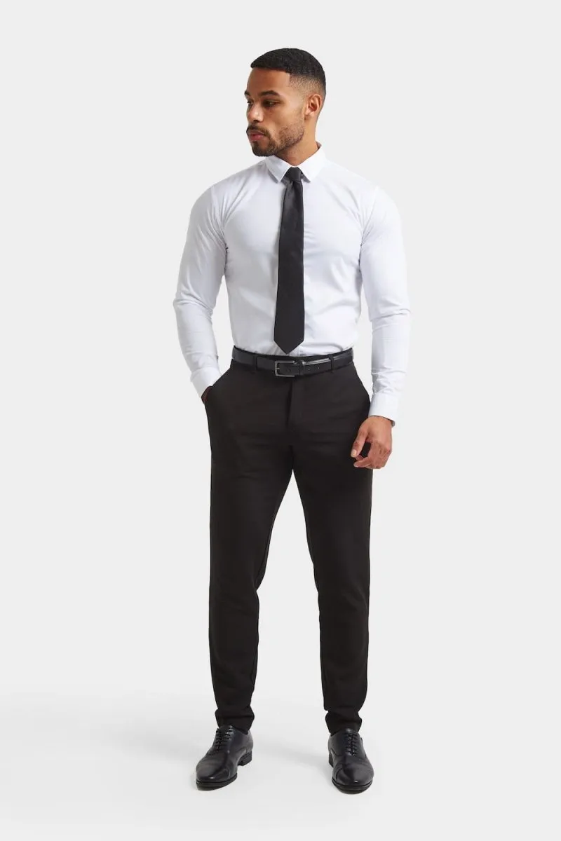 Muscle Fit Dress Shirt in White