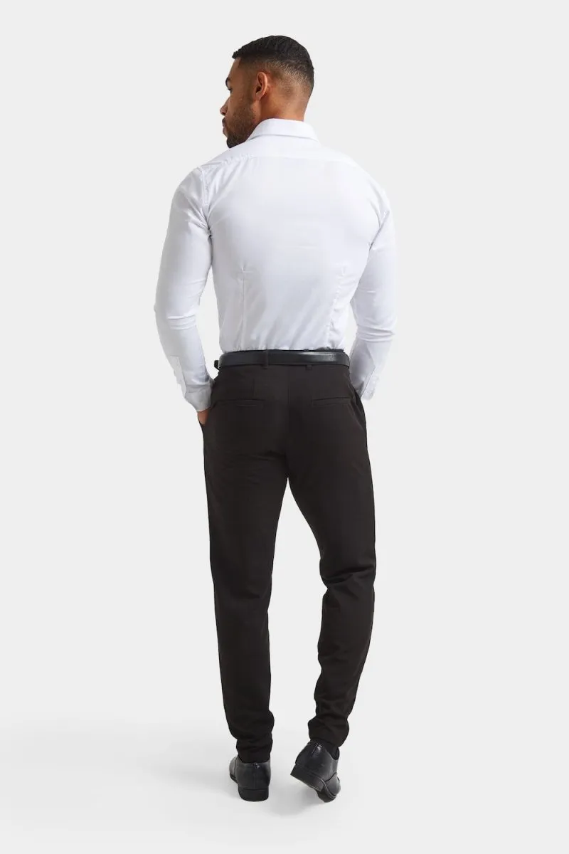 Muscle Fit Dress Shirt in White