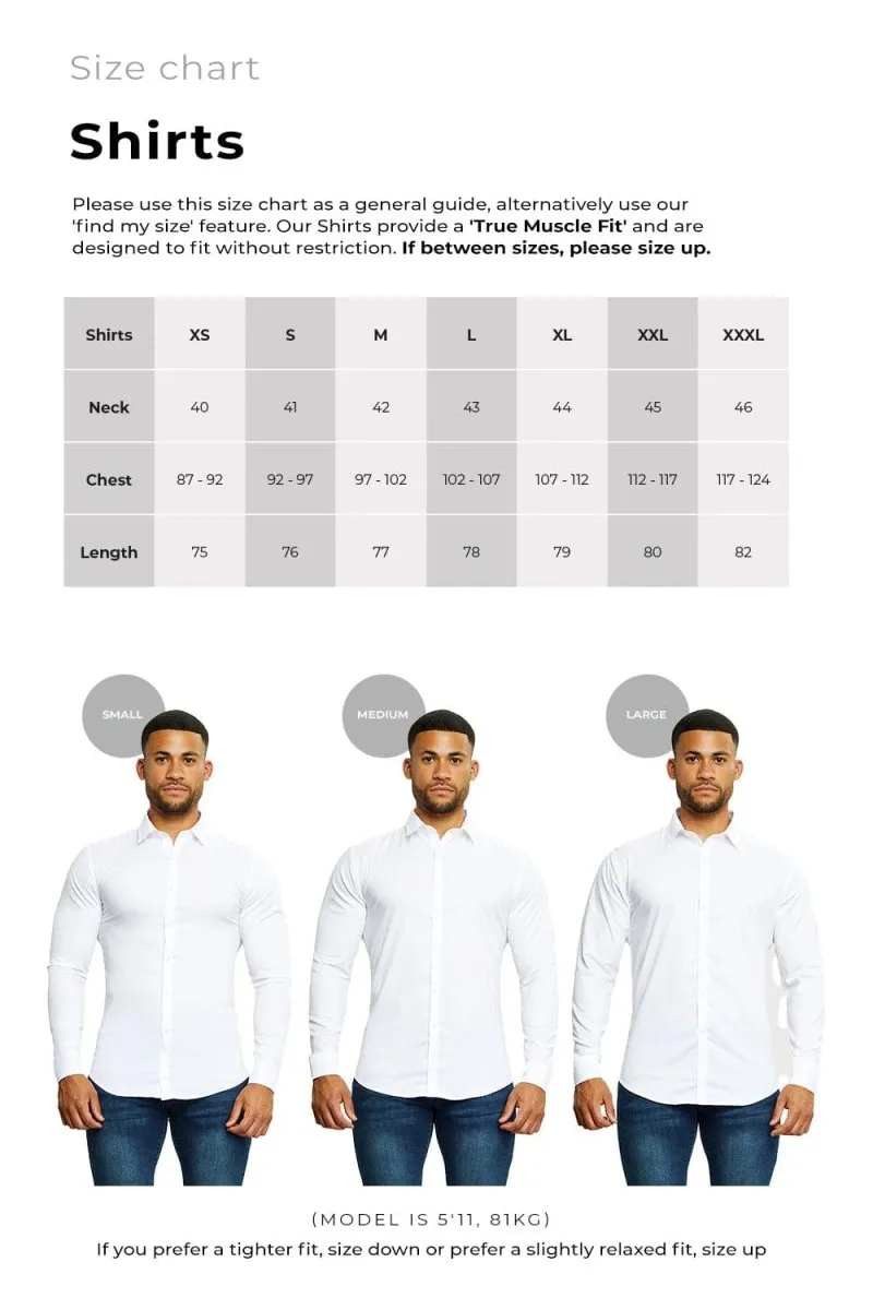 Muscle Fit Dress Shirt in White
