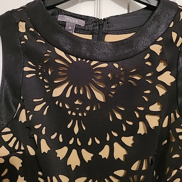Muse Floral Lace Laser Cut Dress, Sz 10, NWT