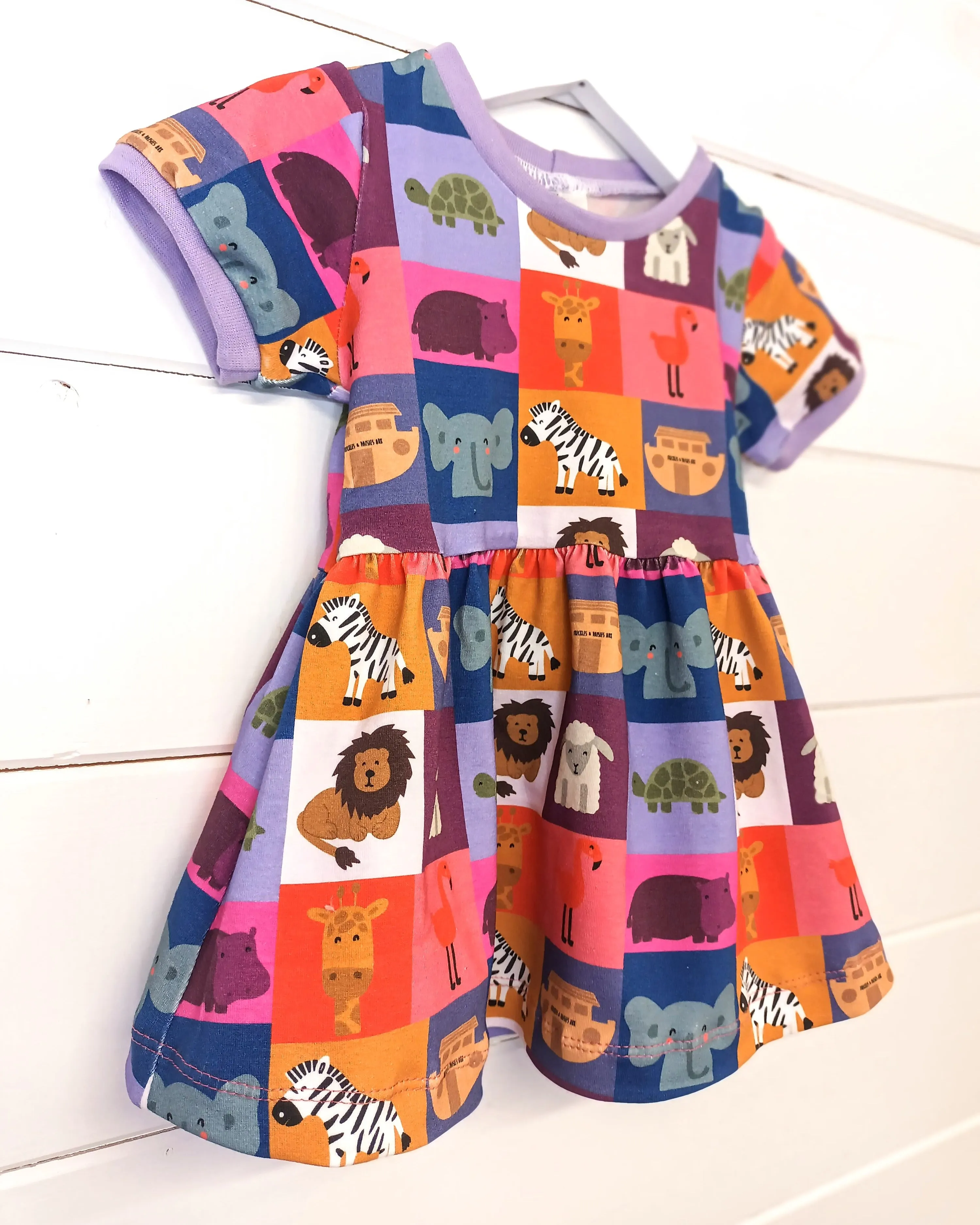 Noahs Ark Twirl Dress, Cap Sleeve