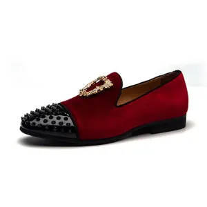 Nubuck Leather Customized Handmade Male Casual Shoes Slip on Wedding Shoes Luxury Fashion Men Loafers