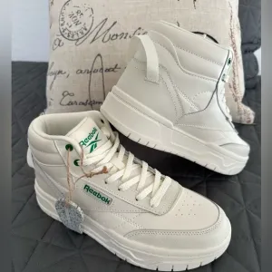 NWB Reebok Leather Tech Geo White Women’s High Tops