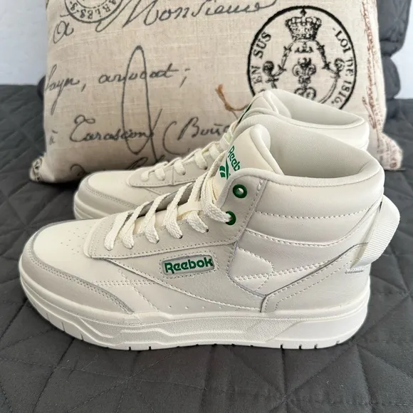 NWB Reebok Leather Tech Geo White Women’s High Tops