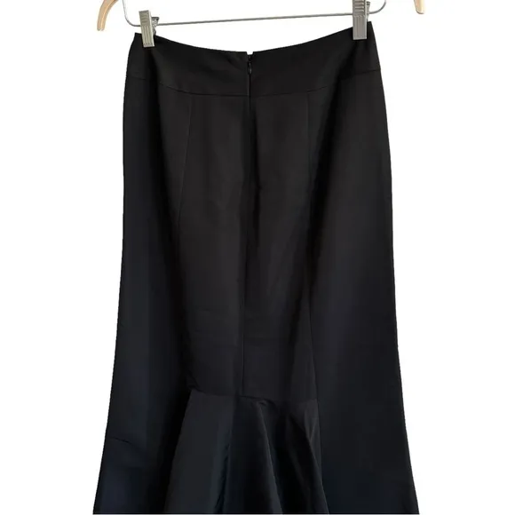 NWT Ann Taylor Black Formal Pleated Maxi Skirt, Size 2