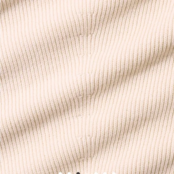 NWT Athleta Hanover Merino Wool Blend Refined V-Neck Sweater Bone Cream XLarge