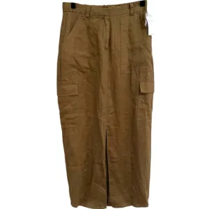 NWT Magaschoni Women’s 100% Linen Cargo Midi Skirt Size 4 Urban Safari Inspired