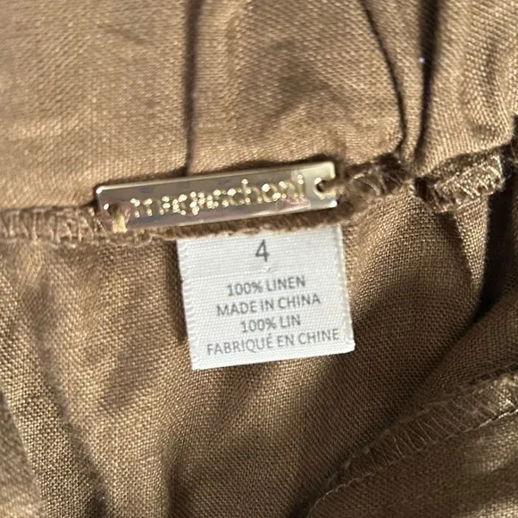 NWT Magaschoni Women’s 100% Linen Cargo Midi Skirt Size 4 Urban Safari Inspired
