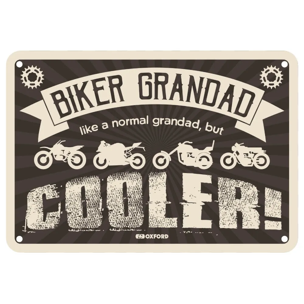 Oxford BIKER GRANDAD Metal Garage Sign