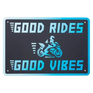 Oxford GOOD VIBES Metal Garage Sign