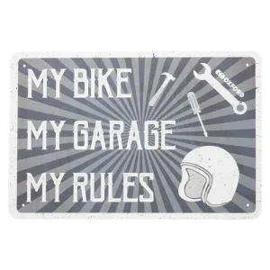Oxford MY RULES Metal Garage Sign