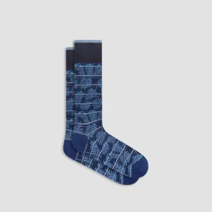 Palm Leaf Mid-Calf Socks