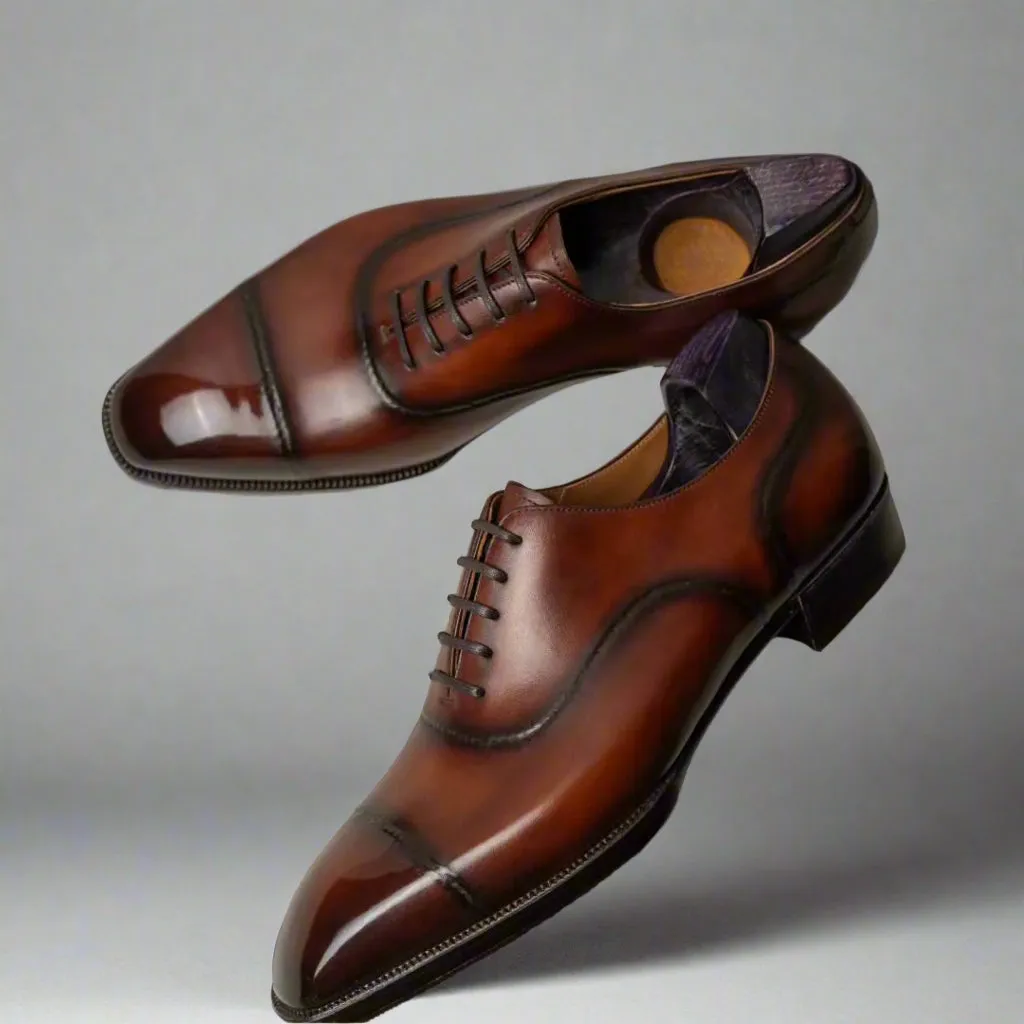 Parisian Dark Brown Toe Cap Oxfords - Formal Shoes