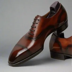 Parisian Dark Brown Toe Cap Oxfords - Formal Shoes