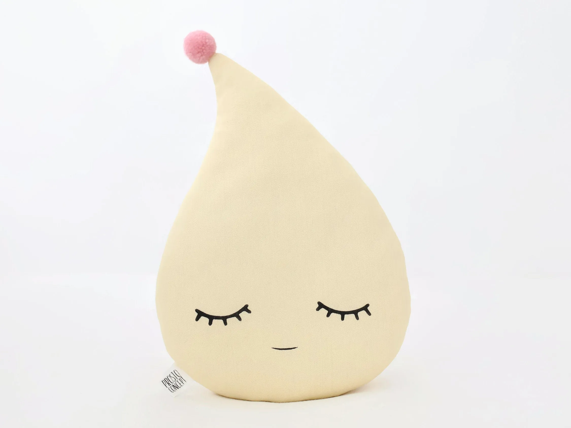 Pastel Yellow Raindrop Pillow