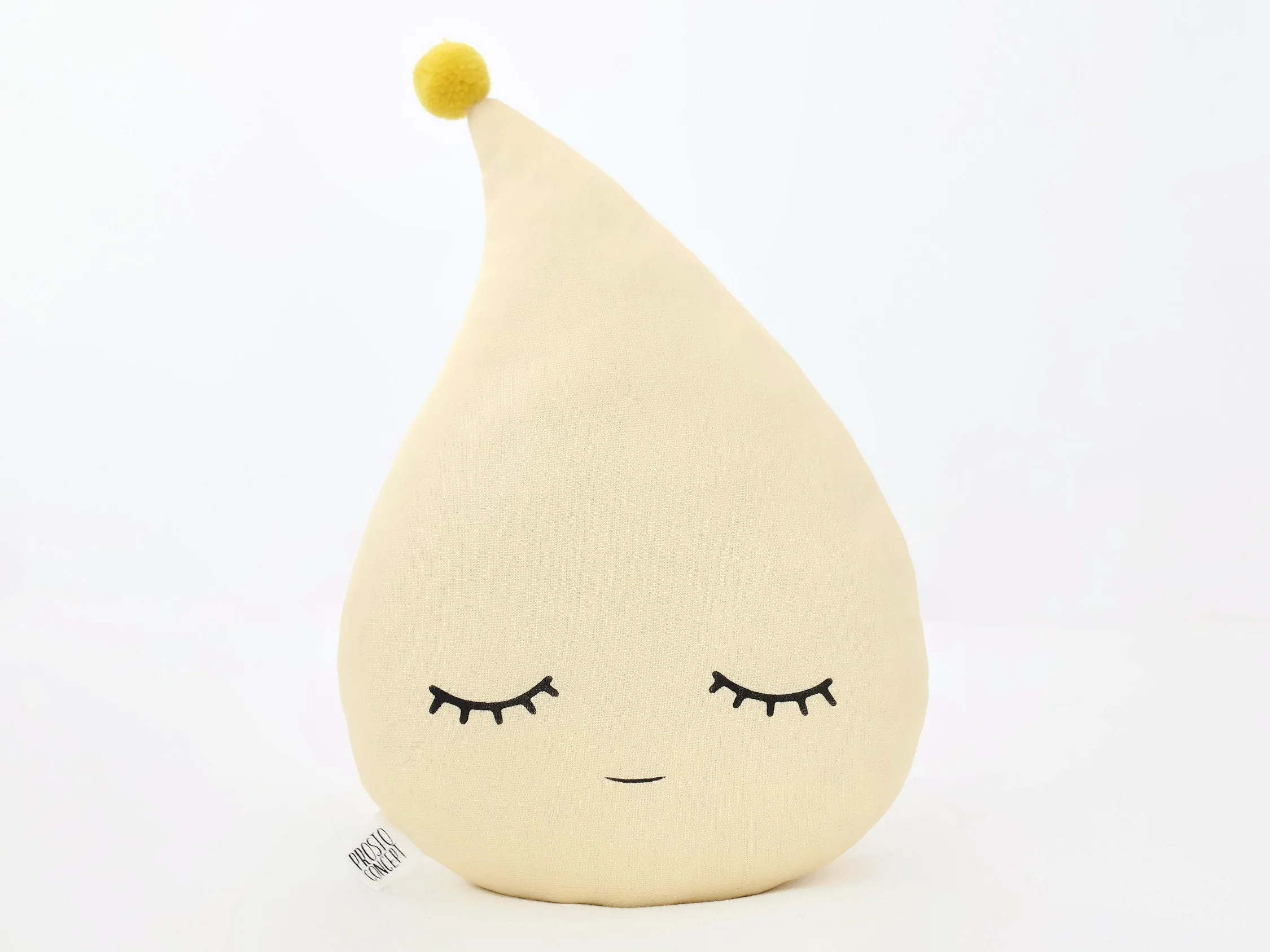 Pastel Yellow Raindrop Pillow