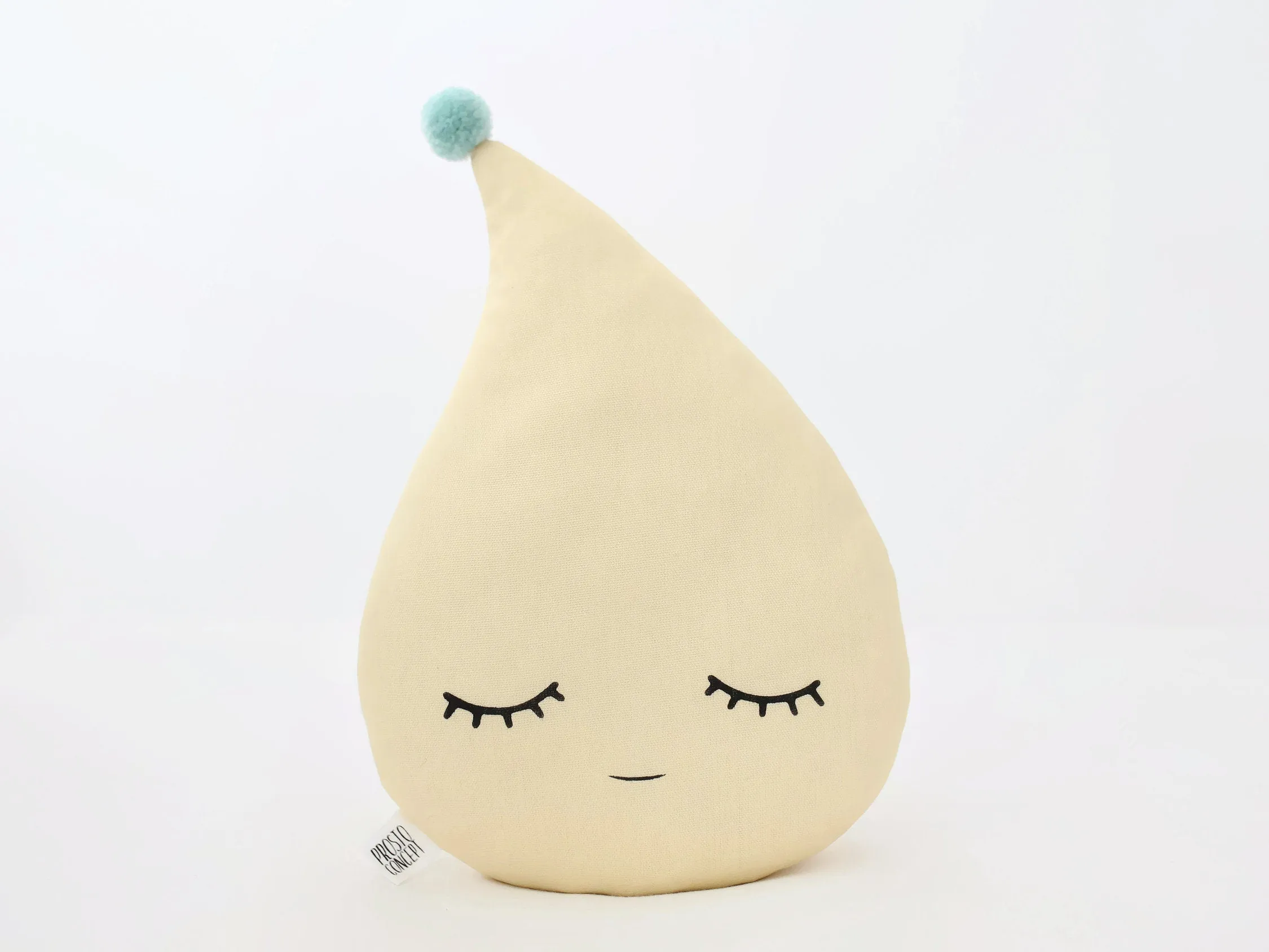 Pastel Yellow Raindrop Pillow