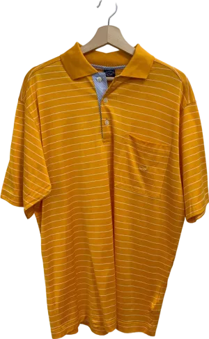 Paul & Shark Yellow Striped Polo Shirt UK L