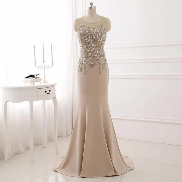 Pearls Mermaid Prom Formal Dress