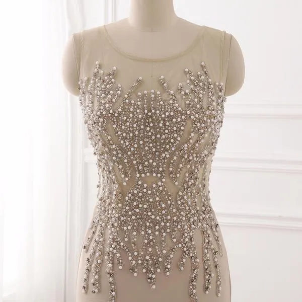 Pearls Mermaid Prom Formal Dress