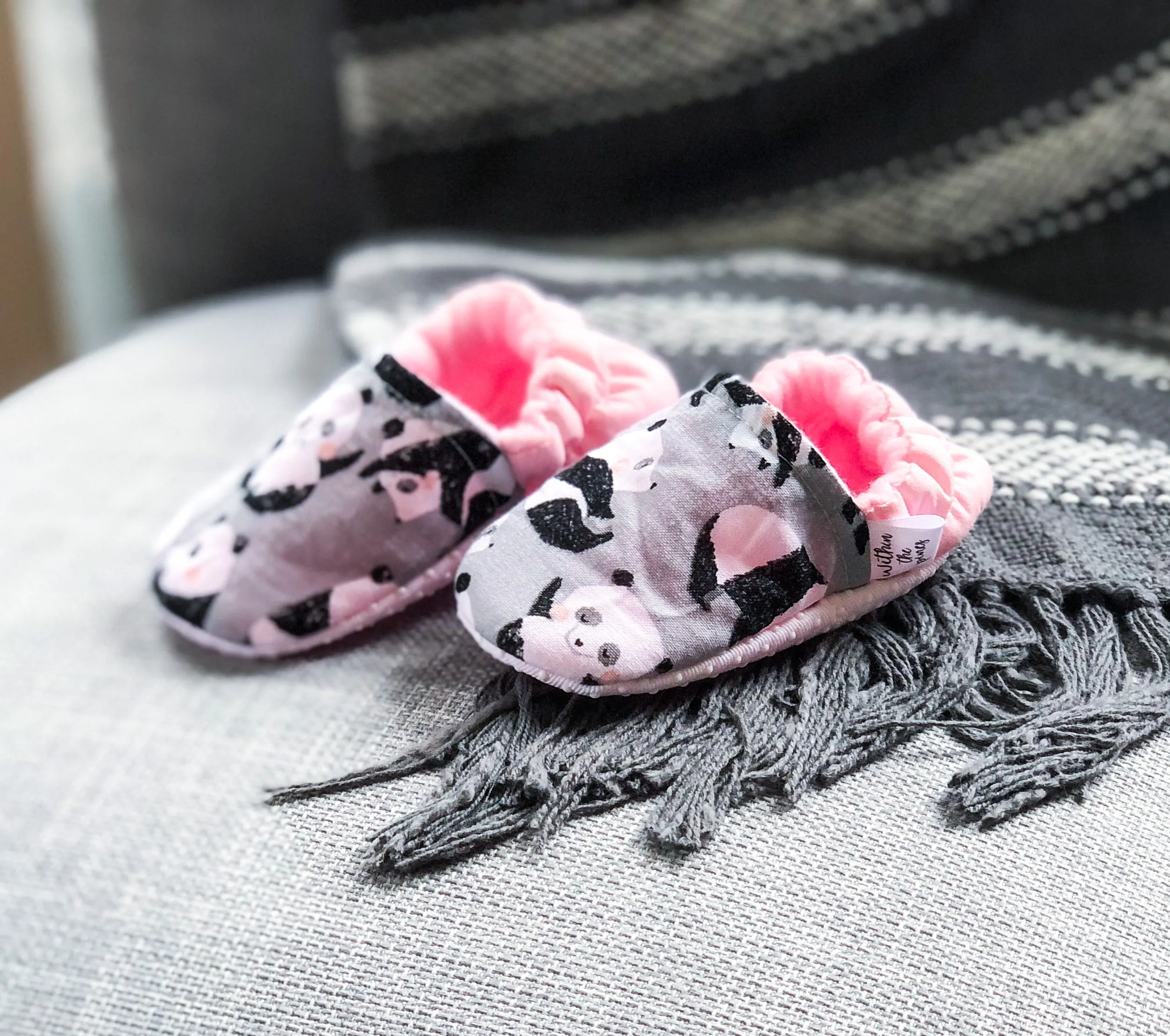 Pink Panda Bear Moccs